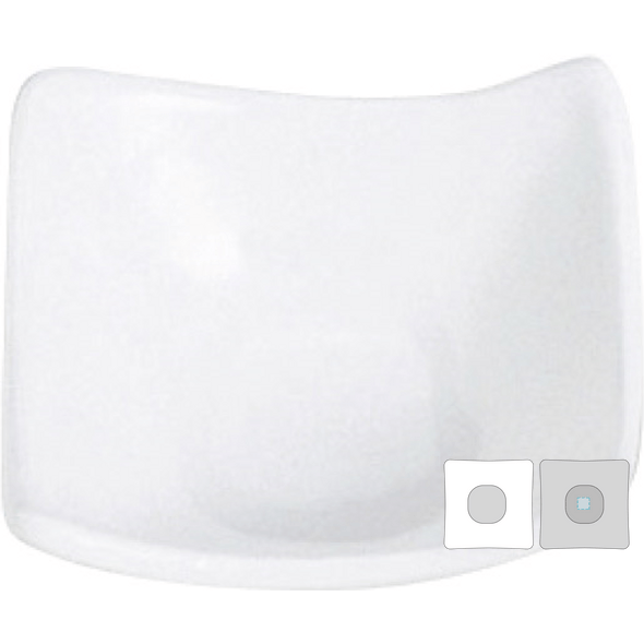 Hvite porselen firkantede plater